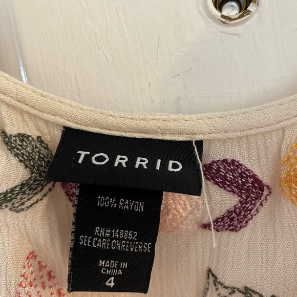 Torrod Floral Emroidered Off The Shoulder Blouse - Picture 3 of 8